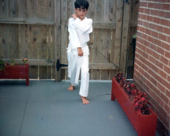 Michael Myrick as a beginner in karate, June, 1981